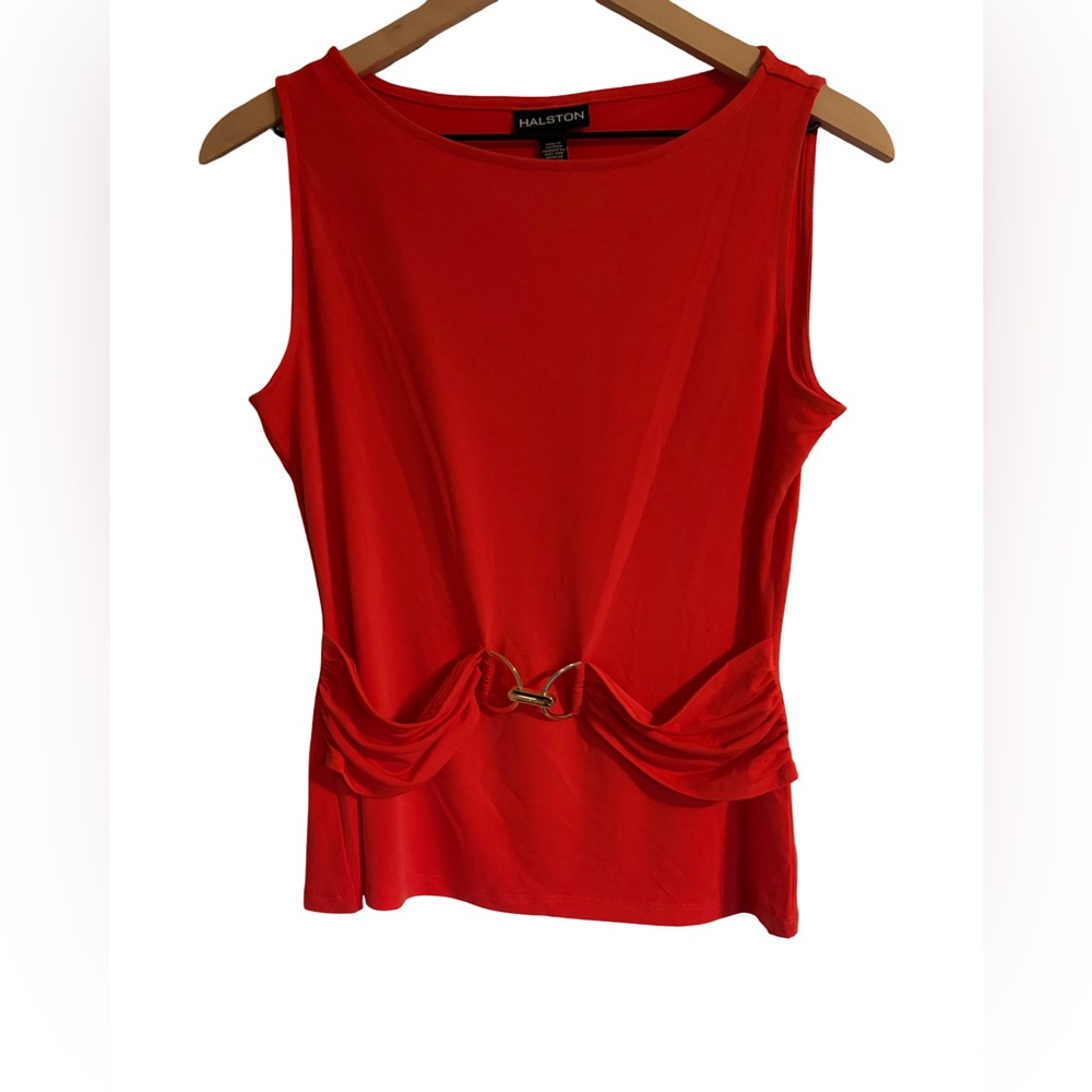 Halston Heritage Orange Top